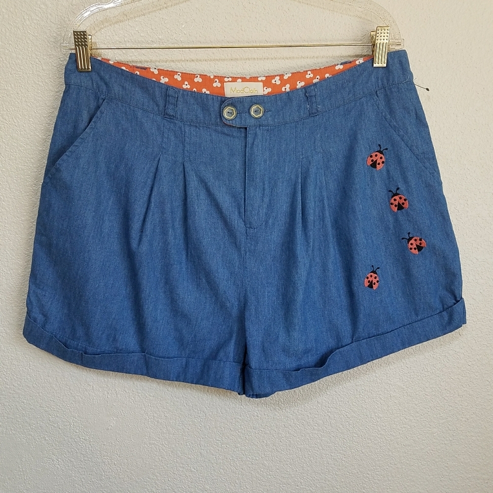 Modcloth Chambray Ladybug Shorts